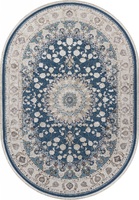 Ковер Zarina A050B DARK BLUE/CREAM Овал 