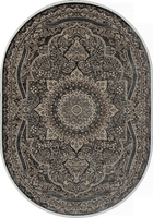 Ковер Dolce D415 dark grey овал