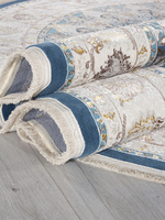 Ковер Zarina A050B DARK BLUE/CREAM Овал 